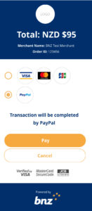 BNZ pay page